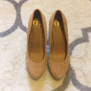 Anthropologie 100% leather wedges size 8